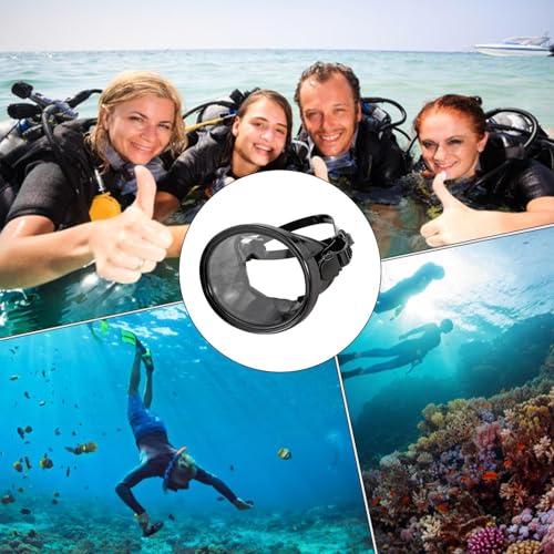 Máscara de buceo de vidrio templado resistente con visión panorámica limpia 3