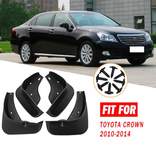 Image of Mud Flaps Mud Guards Fit for 2010-2014 Toyota Crown, Front & Rear Mud Splash Guards Accessories - 4 Pc, Black