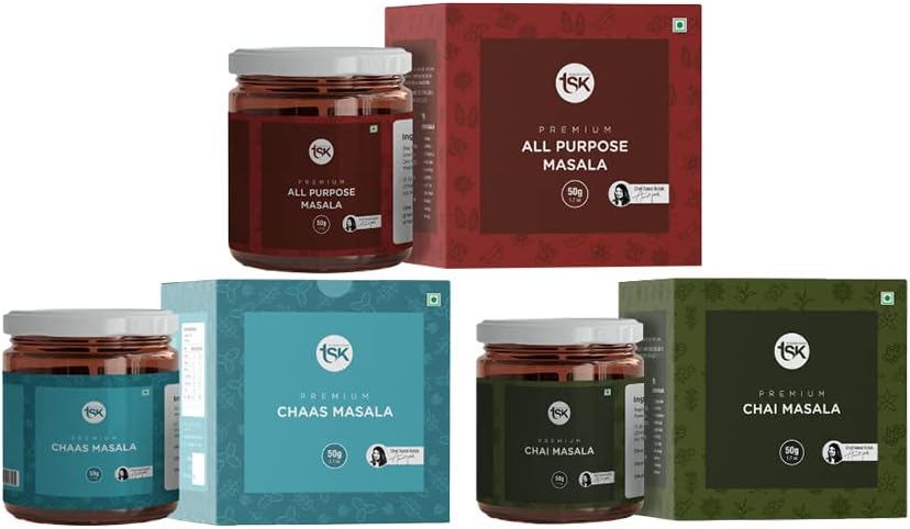 TSK All Propse Masala+ Chaas Masala+Chai Masala (Pack Of 3)| Masala with Natural Oils| Organic Masala 100% Organic | Chemical Free