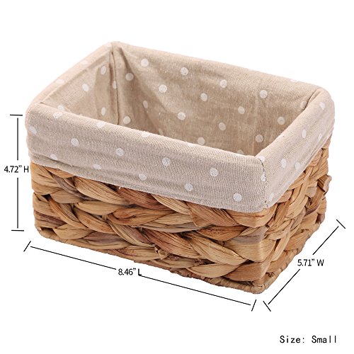 Kingwillow Rectangular Wicker Storage Container, Organizer Box, Art & Craft (Small) #TOP1
