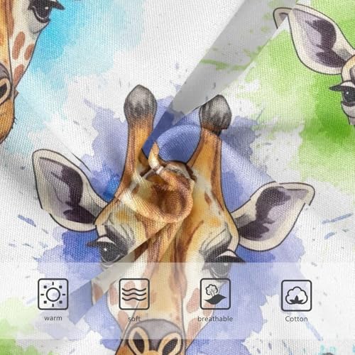 Toddler Panties, Watercolor Giraffe Cotton Underwear for Girls, 2T–8 Years3