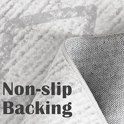 Jinchan Runner Rug 3X10 Moroccan Hallway Rug With Line Bohemian Kitchen Washable Runner Rug Modern Geometric Soft Rug Indoor Non Slip Carpet Bathroom Bedroom Grey #TOP2