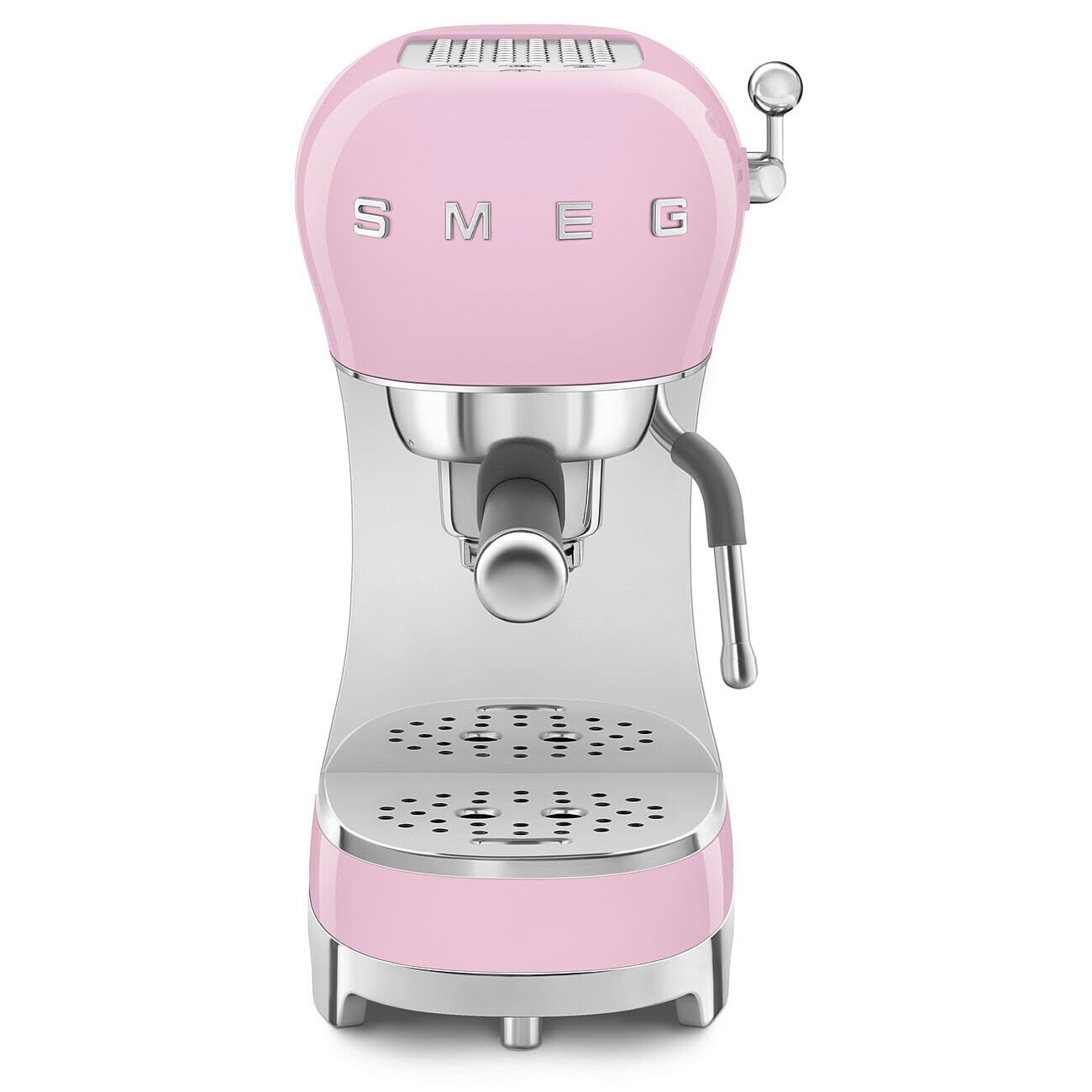 Smeg, ECF02PKEU Espresso Coffee Machine, Cappuccino Steam Function, Thermoblock, Large Cup Housing and Double Coffee Function, 1 L Water Tank, User-friendly Operating System, 1350 W, Rose