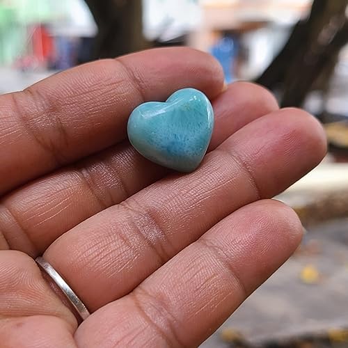 Larimar Heart Carving Pendant