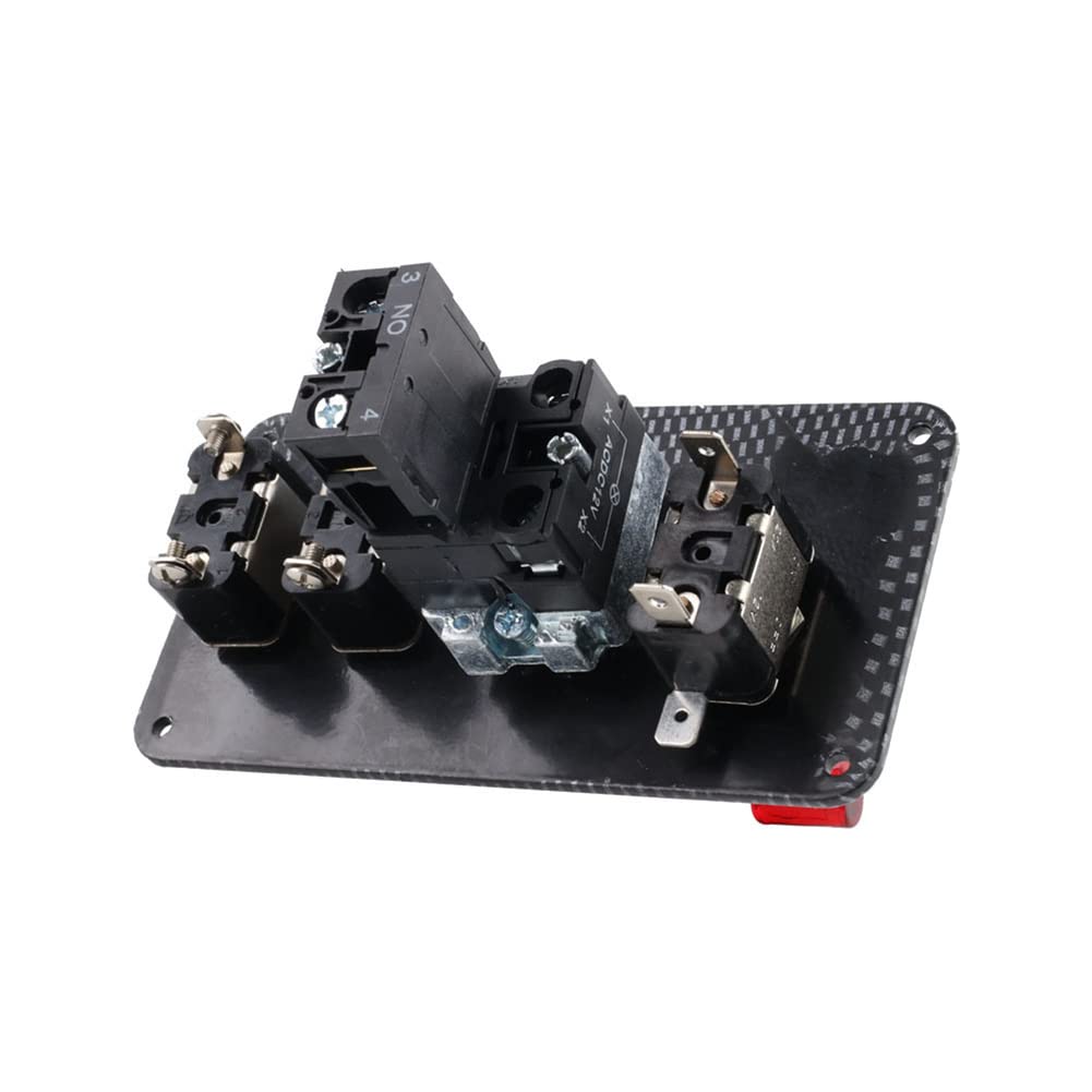 Pannello Interruttori Di Accensione Per Auto Da Corsa 12V - 7,7x2,6 Pollici, Alluminio, Con LED Rosso, Per Camper, Barche, Vehicle - 3