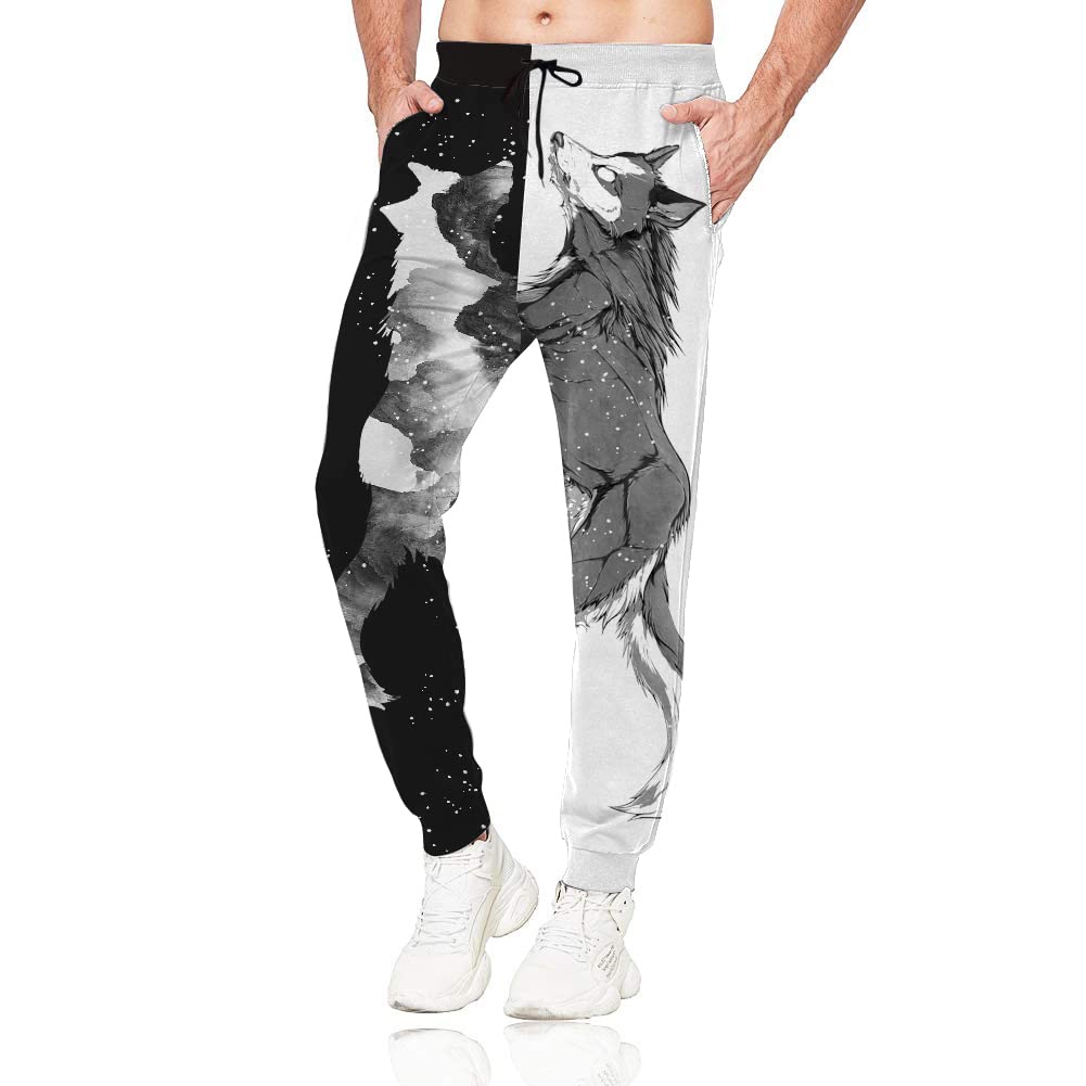 BelovecolMens Joggers Sweatpants Women 3D Print Pants Novelty Graphic Trousers Casual Athletic Sports Joggers with Pockets