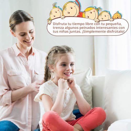 Cabeza peluquería TopDirect 26 pulgadas con pelo de colores soporte y accesorios 6