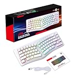 [Touches premium et confort] Faites l'expérience frappe fluide et réactive avec des touches d'injection ABS de haute qualité conçues pour la durabilité et le confort.la construction robuste garantit des performances durables, tandis que la conception ergonomique maximise le confort des mains pour les sessions de frappe ou de jeu prolongées.