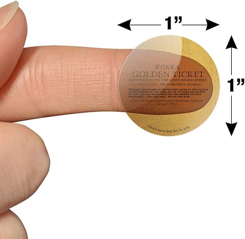 Miniatura 6 de Willy Wonka and The Chocolate Factory - Calendario de boletos dorados para álbumes de recortes, calcomanías para manualidades
