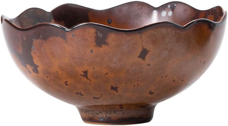 Tea Cup Traditional Craft Kiln Change Chestnut Brown Flower Mouth Petal 75ml Vintage Ceramic Kung Fu Set Small Cups Mug