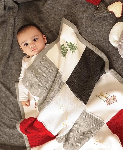Image of Mi Arcus Christmas Knitted Dual Layer Sherpa Heavy Winter Warm Blanket 0-12 M- Multi
