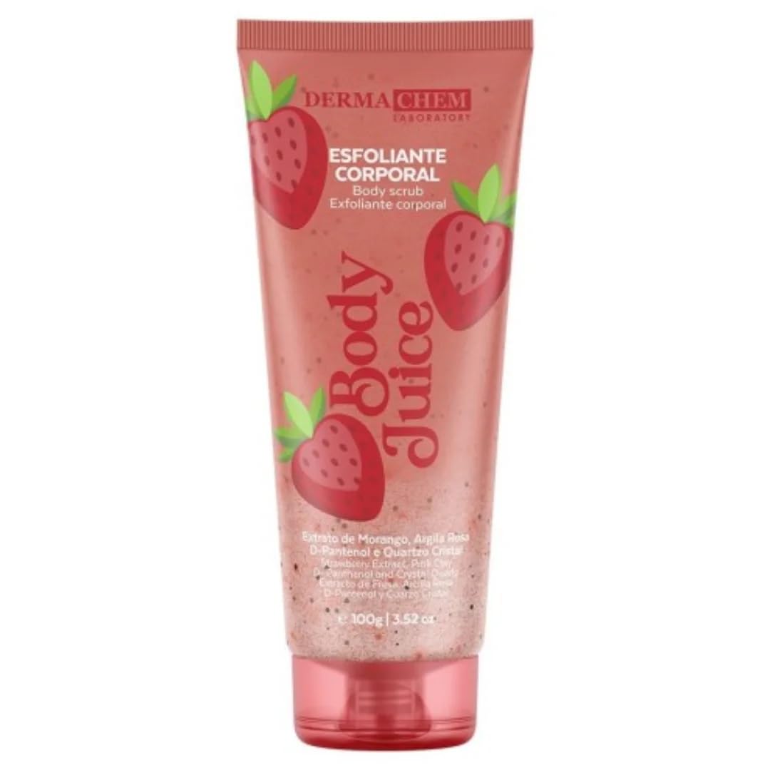 Esfoliante Corporal Dermachem Morango - Pele Macia e Hidratada - 100g