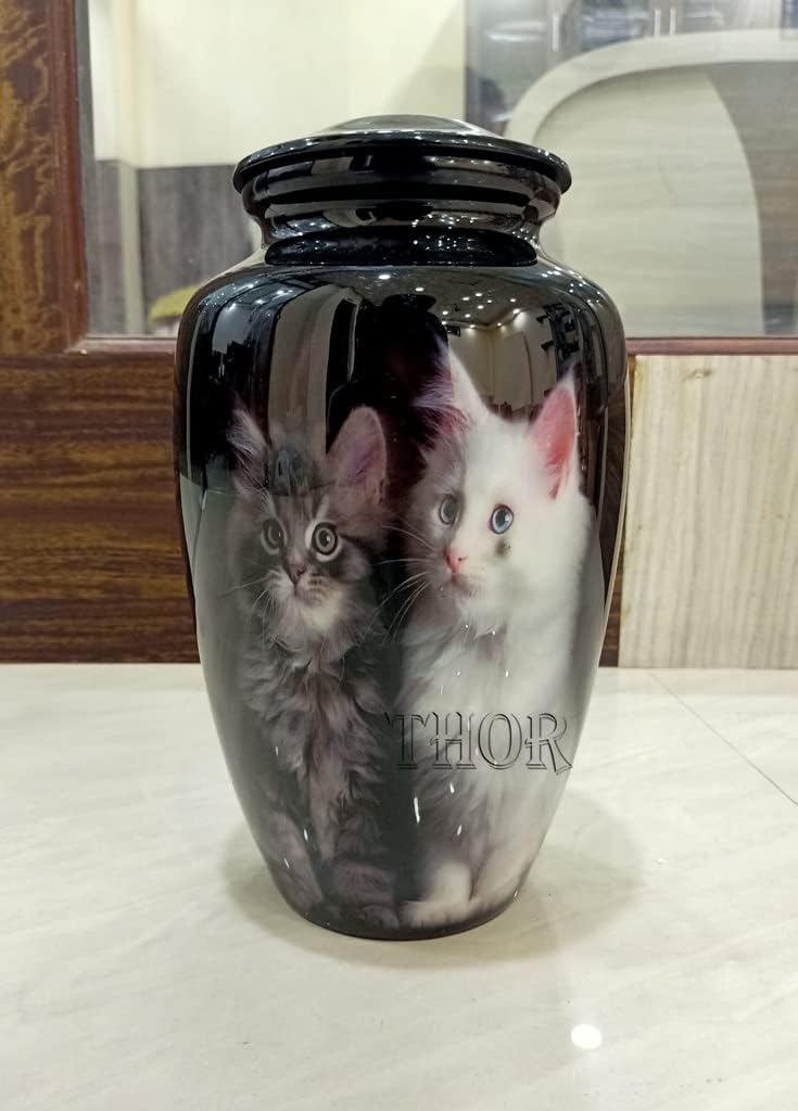 Urns for Human Adults Cremation Ashes Urn/with Beautiful Urn for Cat Ashes Funeral Burial Memorial Carefully Completely Handcrafted with Black Finish Rustic Vintage Home Decor Gifts