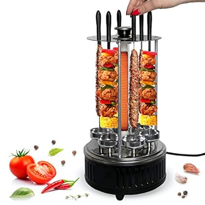 Tischgrill Elektrisch - Schaschlik Elektrogrill - Schaschlik- Gyros-, Kebab-, Dönerfleisch-, Dreh-Spießgrill…