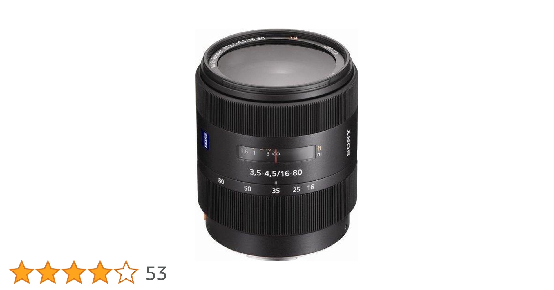 Sony SAL-1680Z 16-80mm f/3.5-4.5 Carl Zeiss Vario-Sonnar T DT Zoom