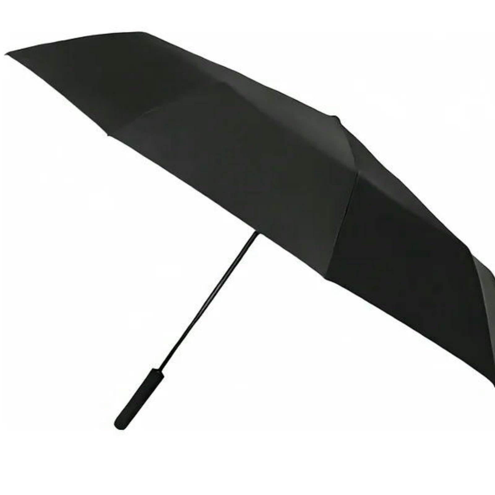 Xynm Black Umbrellas For Rain Automatic Umbrella Large 125Cm Windproof Rainproof Compact Portable Carabiner Travel Outdoor Golf Umbrella