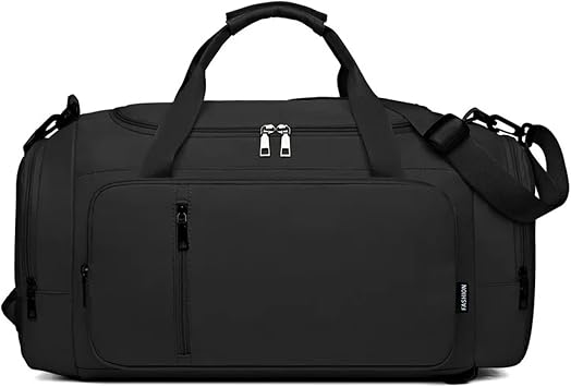 Fitness Gym Travel Bag Sports Handbag Women Men Dry Wet Shoes Pocket Single Shoulder Crossbody Swimming Yoga Backpack Duffel BagBlack