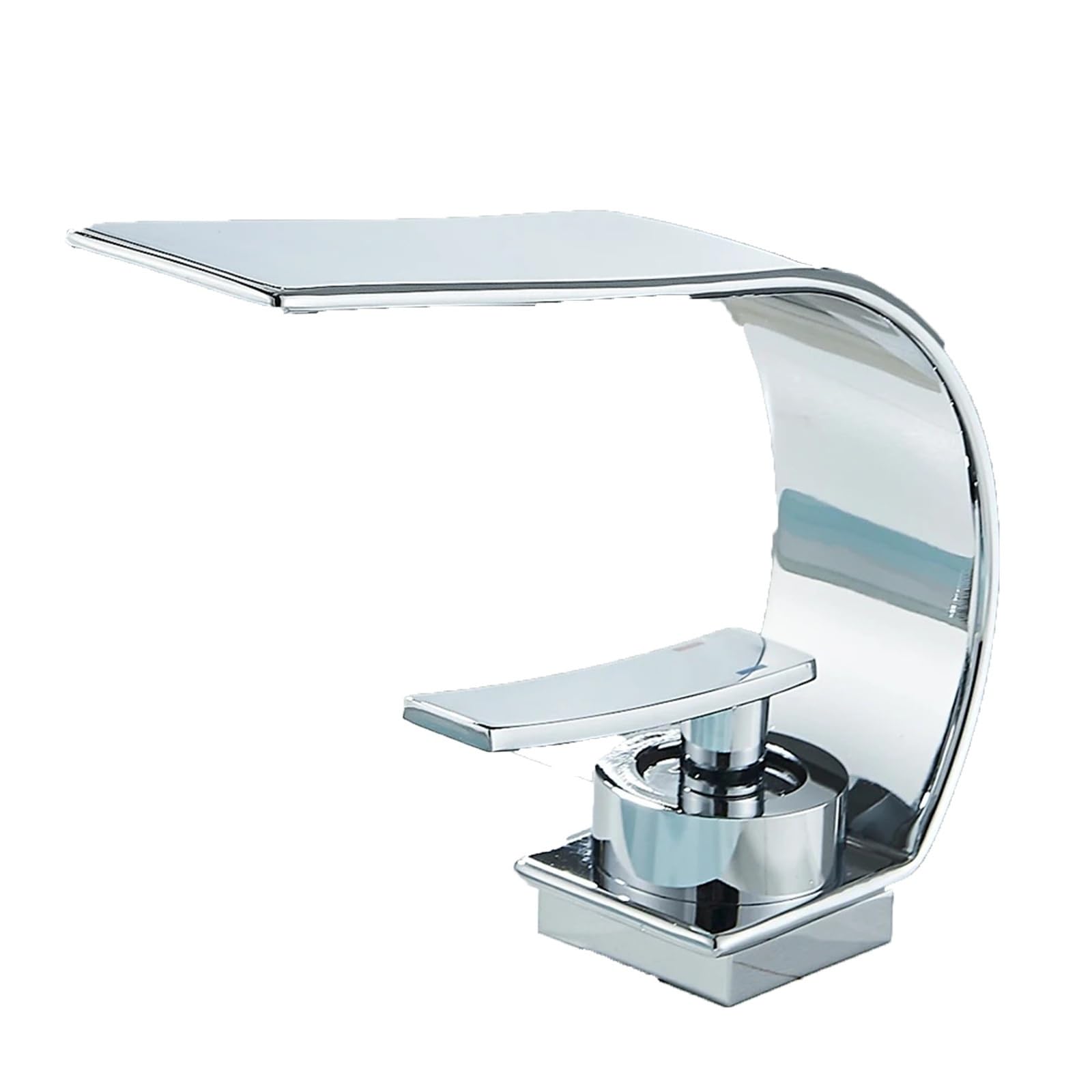 TIEOAXFT Waterfall Bathroom Sink Faucet Single Handle Basin Faucet Hot Cold Water Mixer Tap For Bathroom Sink(Chrome)