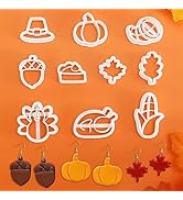 Tuitessine Clay Cutters 10PCS Polymer Clay Tools for Thanksgiving Fall Earrings Making Embossing ...