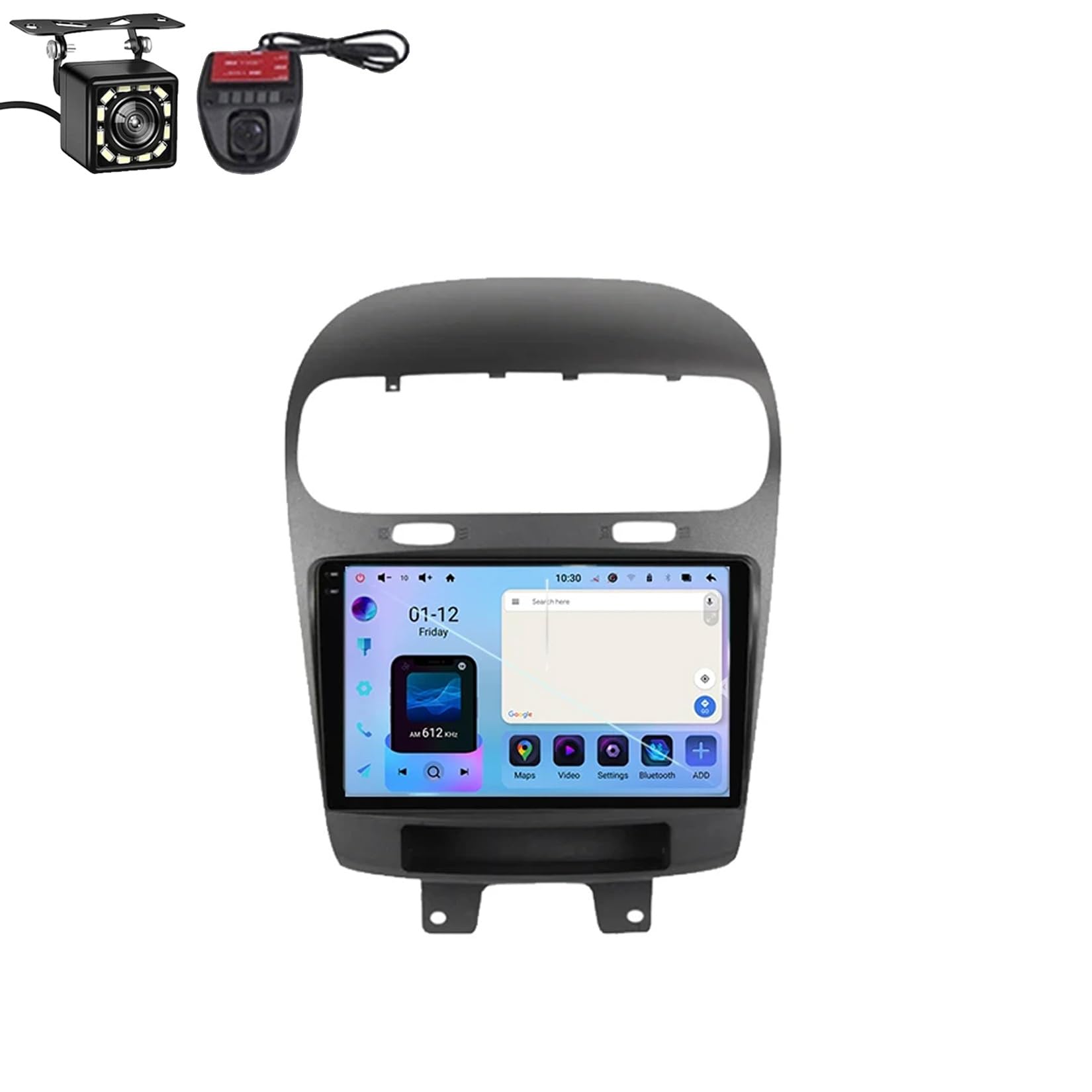 Autoradio Android Auto sans fil avec GPS et WiFi pour grand écran tactile de 9 pouces