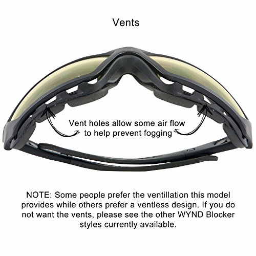 Wynd Blocker Motorcycle Riding Glasses Extreme Sports Wrap Sunglasses (Black/Yellow) #TOP4