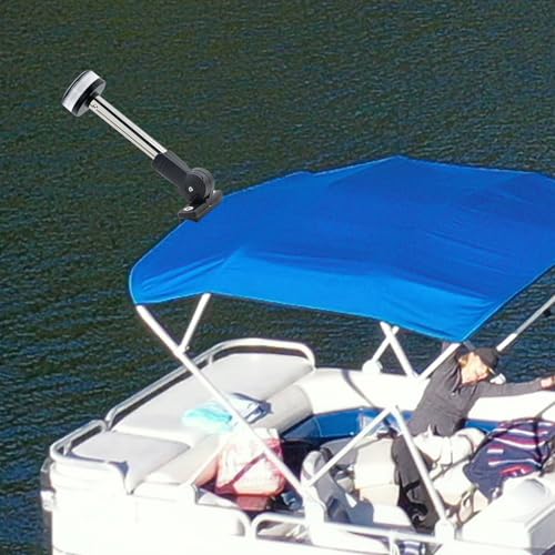Image of Anchor Light Boat Bimini Light Stern Light LED Marine Navigation Lights USCG 2 NM All Round White Stainless Steel 12 Volts for Pontoon (9 Inches Fold Down Base)