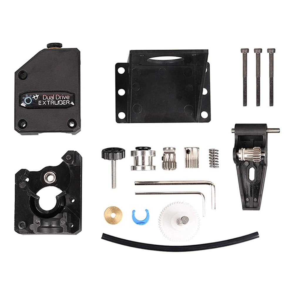 Upgraded Dual Drive Extruder for Creality CR10, Ender 3 Series, Anycubic Mega S, Tevo Tornado, Wanhao D9, Anet A8 E10 and Prusa I3, DIY 3D Printer Accesorry Componnets Kit