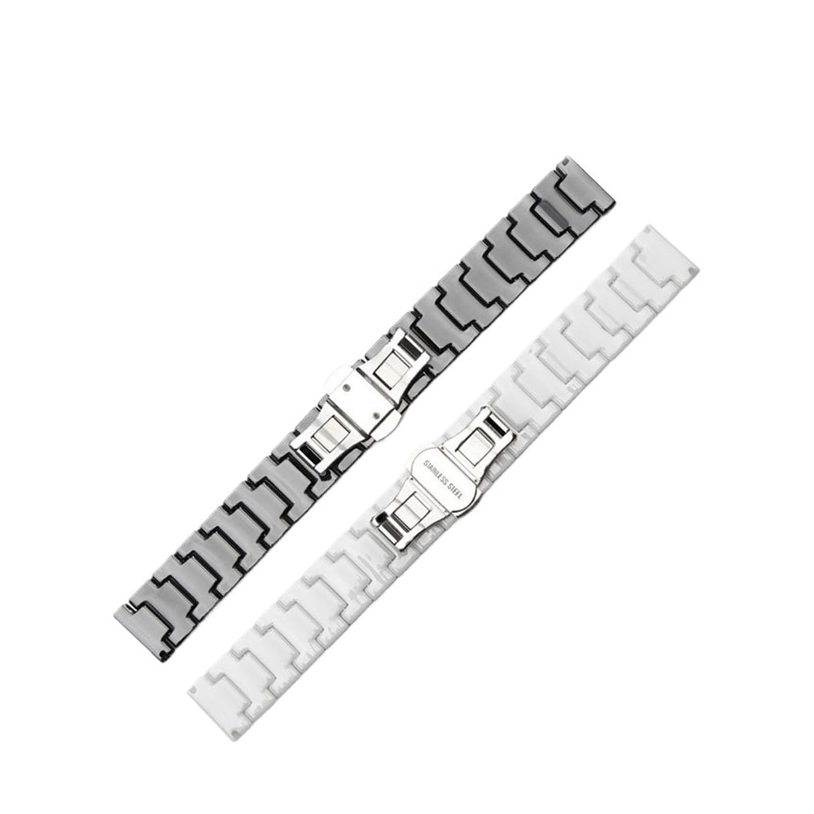 HuanJ Bracelet En Céramique Avec Boucle Papillon 18 Mm, 20 Mm, 22 Mm, Accessoires De Montre, Bracelets De Montre
