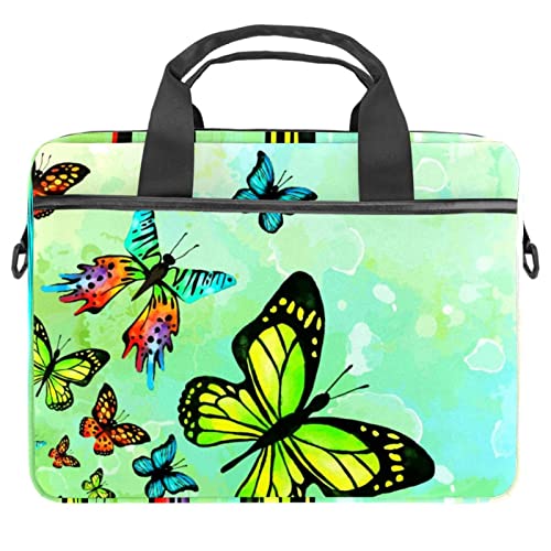 Sacoche ordinateur portable 13.3 bandoulière anti-rayures motif marguerite bleu