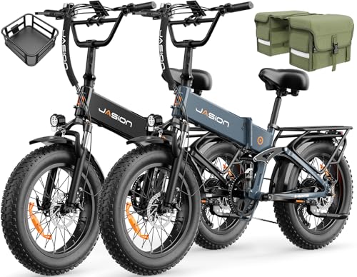 Image of Jasion X Hunter /PRO Electric Bike for Adults,1800W /1400W Peak 20''Fat Tire Foldable Ebike,Folding E Bike Up to 80 /70 Miles Range,720 /624WH Removable Battery,30 MPH E Bike,Certified by UL2849