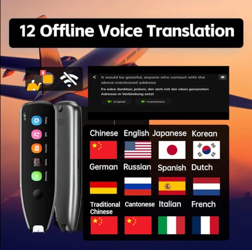 Image of DEVIANT AI Smart Translation Pen | 3.5 Inch Screen | 112 Languages Translator | OCR Scanner & Voice Translator | Bluetooth & Wi-Fi | for Students, Travel, Business and Language Learning Tool