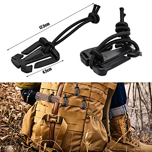Jinlaili 19 Stk Molle Zubehör, Molle Strap Attachments, Taktisch Tasch Clip Strap Set, D-Ring Karabiner Grimloc Locking… - Image 6