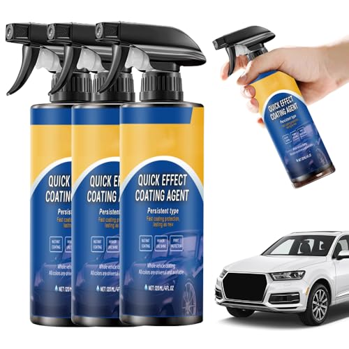 Image of Car Coating Spray, Quick Effective Coating Spray,Car Scratch Wax Polish Spray Waterless Wash, Oil Film Emulsion Glass Cleaner (3pcs)