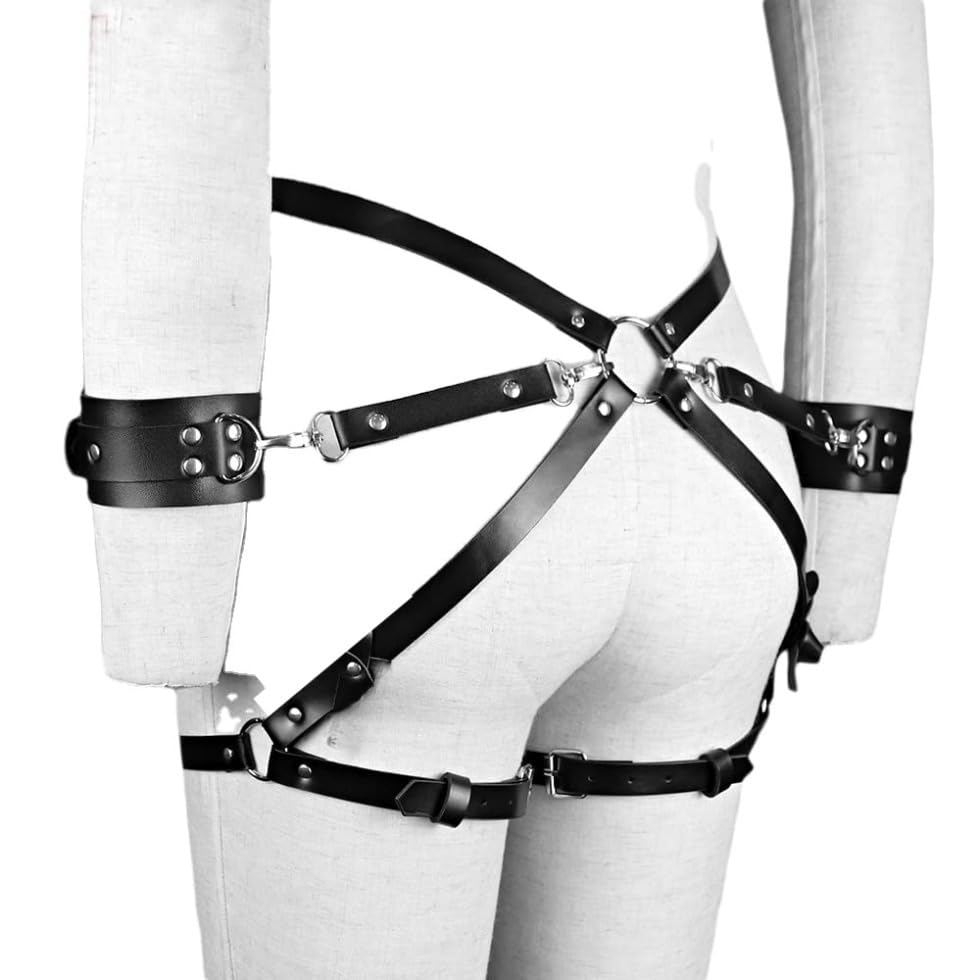 AJOHBM Liguero Ajustable con Cosplay Yoga para Punk y Conjunto de Fiestas-Y5D19W