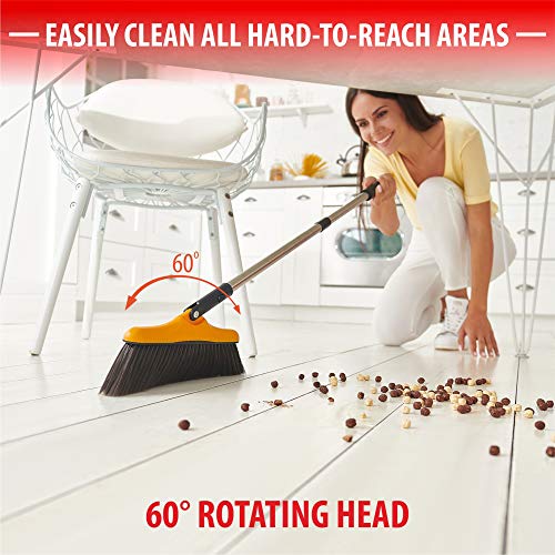 Broom and Dustpan Set with Long Handle - Kitchen Brooms and Stand Up Dust Pan Magic Combo Set for Home - Lobby Broom… - Image 4