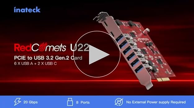 Amazon.Com: Inateck PCIe To USB 3.2 Gen 2 Extension Card With 16.