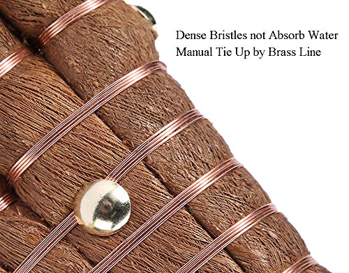 Oakart Mini Kehrschaufel und Besen Set aus Metall handgefertigt Naturpalmenbesen Grau – Bild 4