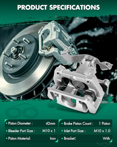 Image of SCITOO Rear Left Brake Caliper With Bracket 18B4946 Compatible For Ford For Five Hundred /For Freestyle /For Taurus /For Taurus X, For Mercury For Montego /For Sable