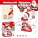 IFASHIHOME Climbing Stair Slide Toy,Electric Santa Roller Coaster Toy Set with LED Flashing Lights & Music,Christmas Roller Climbing Toys for Kids Boys Girls（9Pcs Santas）