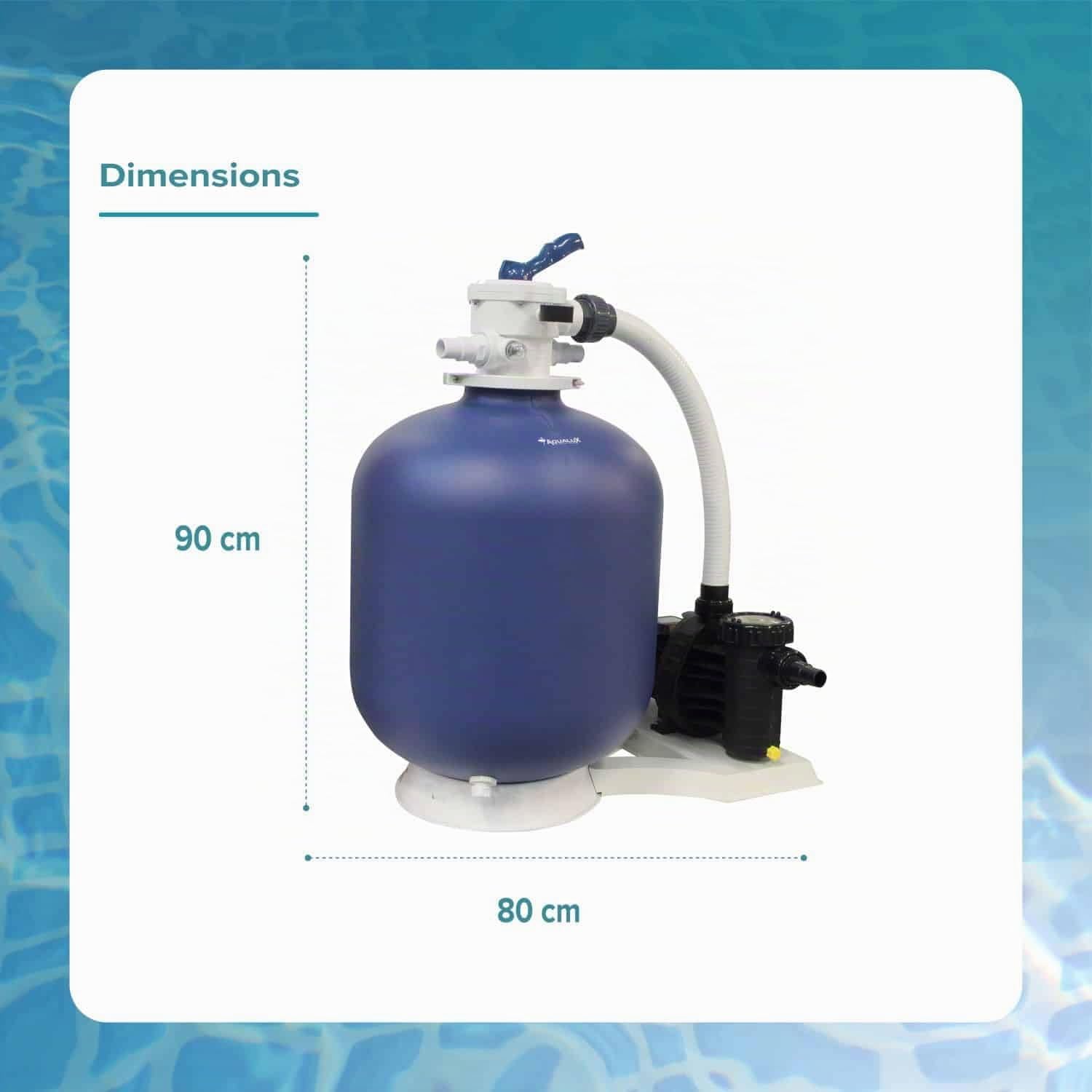 EDG - Groupe De Filtration Piscine Enterrée Et Hors Sol - PRO - Volume 40-70m3-10m3/h - Diamètre Filtre 515mm - Liaison Glanaflex Flexible 50 - EDG