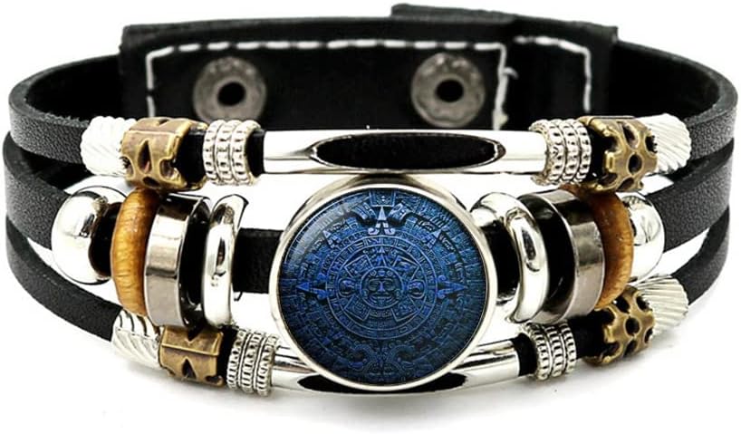 CioaqpyirowAztec Calendar Bracelets Aztec Calendar Charm Jewelry Art Photo Jewelry Handmade Bracelet, 2cm, glass