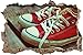 Produktbild Pixxprint 3D_WD_2513_62x42 rote Converse Chucks Wanddurchbruch 3D Wandtattoo, Vinyl, bunt, 62 x 42 x 0,02 cm