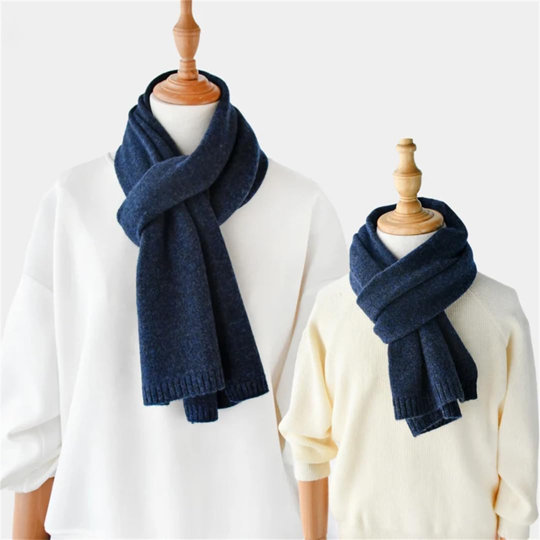 Lmtossey Sciarpe in cashmere da uomo e da donna, invernali, sciarpa lavorata a maglia, per adulti, calde, lunghe, in lana, tinta unita