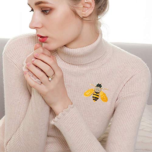 5 Pieces Vintage Elegant Animal Style Flower Shape Brooch Set For Women - Honey Bee Peacock Leaf Bouquet - Colorful Crystal Insect Pin Accessory For Women Girls Kids Birthday Christmas Gifts #TOP2