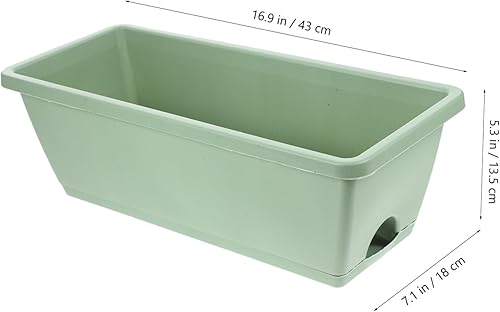 Miniatura 6 de SEWACC 4 juegos de cajas de marco de ventana para el hogar, macetas para plantas al aire libre, macetas rectangulares para plantas al aire libre,