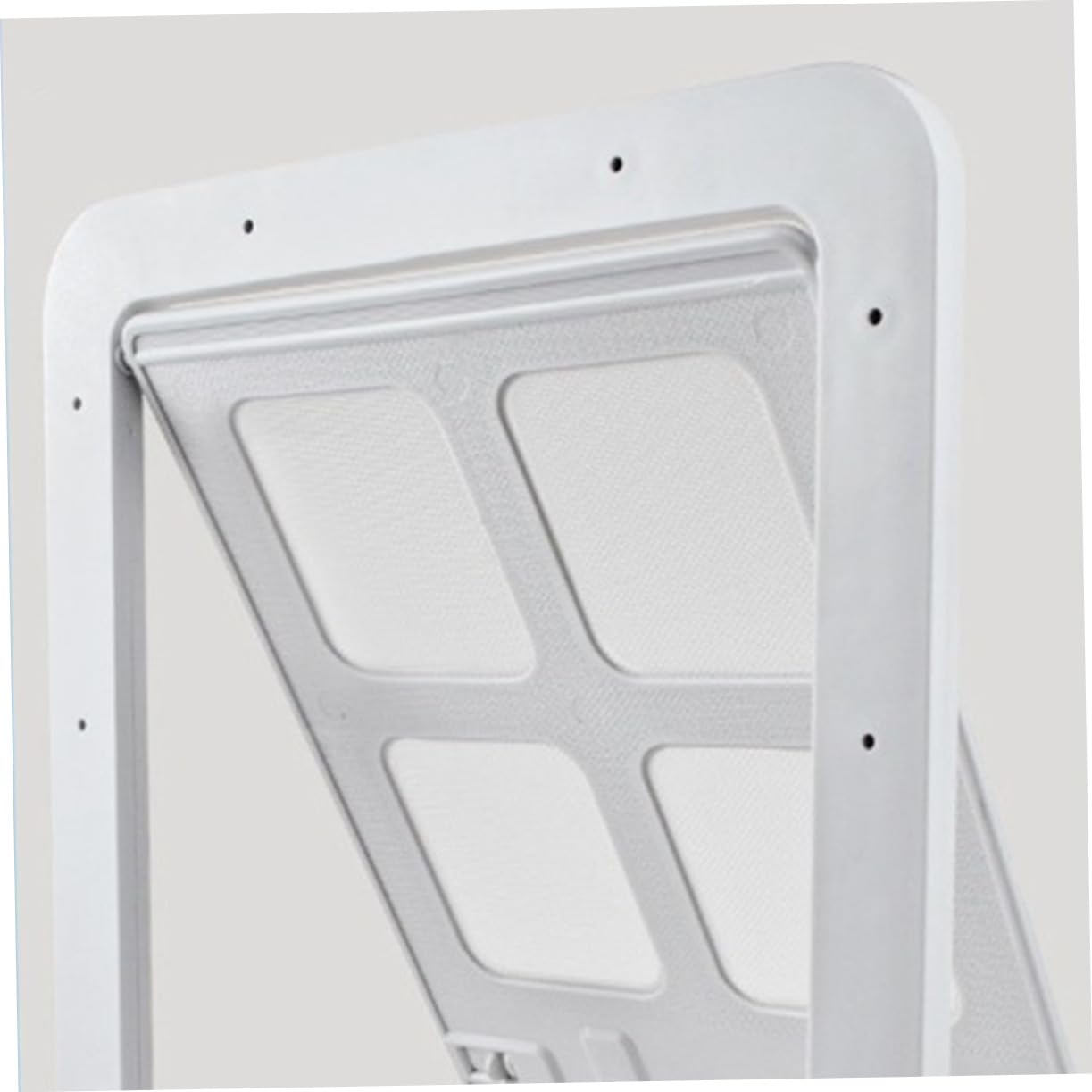 Chatière pour Chien et Chat en PC et Nylon, Blanche | Volet de Remplacement, Circulation D’air Pratique, Entrée et Sortie Faciles pour Animaux