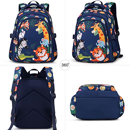 Kids Backpack For Boys Elementary Kindergarten Cute Lightweight Zoo Dinosaur Preschool School Bag 16 Inch Multifunctional Large Capacity Waterproof Durable Travel Backpack #TOP2