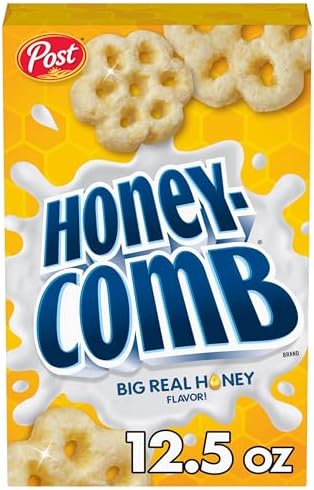 Post Honeycomb Cereal, Honey Flavored Sweetened Corn and Oat Cereal, 12.5 OZ Box