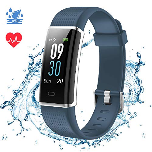 Lintelek Montre Connectée Moniteur Fréquence Cardiaque Sommeil Alerte Notification Tracker d'Activité Podomètre avec 14 Modes Sportives, GPS Partagé Smartwatch Compatible iOS Samsung Huawei Xiaomi