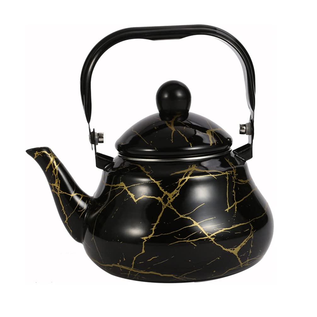 Brocca in Marmo Smaltata, teiera da fornello, bollitore per caffè, teiera Smaltata, teiera fischiettante, teiera a Goccia, teiera Giapponese, teiera da Cucina, Piccola teiera in Ceramica BIA